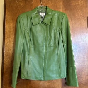 Talbot’s Soft Leather Green Jacket Size 8